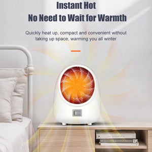 400W Mini Electric Heater 2-speed 3S Quick Heating Home Electric Heater 220V/110V Hot Fan Heater Overheating Protection Air Heat