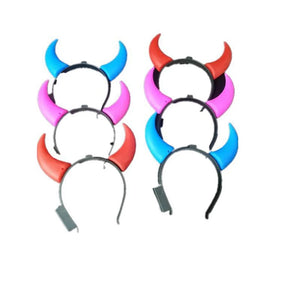 Led Devil Horn Light Up Headband Evil Halloween&Christmas Party Decor Party Glitter Headwear Cosplay Party Costume Hair Hoop