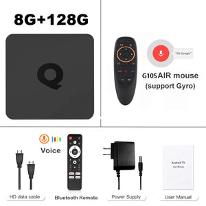 Android14 Smart TV Box Q1 Allwinner H313 Supports 2.4G&5G Dual Wifi 8K 64G 128G Rom Google Media Player TV Box Voice Set Top Box