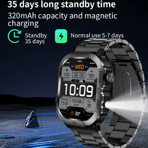 2024 New Outdoor Military GPS Truck Smart Watch Men AMOLED HD Screen Heart Rate IP68 Waterproof Sports Smartwatch For AndroidIOS