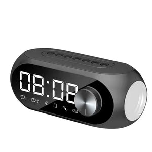 Multifunction S8 Wireless Bluetooth Speaker Mirror Alarm Clock Stereo Speakers Table Clock FM Radio TF Card Dual Alarm Clock