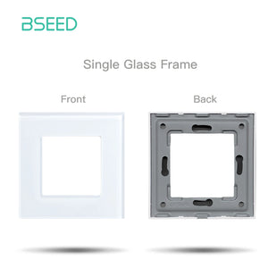 BSEED 1/2/3Gang 1/2Way Wall Button Switch Part Wall Power Socket Electrical Outlets Glass Frame DIY Module Part Free Combination