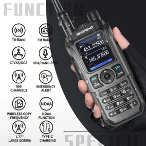 Baofeng UV-21 Pro V2 Wireless Copy Frequency Mutli Band Powerful Waterproof Long Range UV-5R Long Range Type-C Two Way Ham Radio