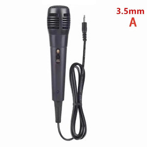 Black Professional Wired Handheld Microphone Dynamic Microphone Vocal Mic for Karaoke Recording 6.35mm /3.5mm Voice Tube