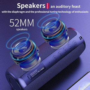 ZEALOT S51 Bluetooth Speaker Wireless Soundbar TWS Portable Heavy Bass Stereo Support AUX Micro SD Card USB Disk Play Microphone