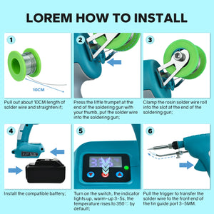 75W Cordless Soldering Iron Kit for Makita 18V Battery Fast Welding Tools with Digital Display Electric Solder Gun (No Battery)