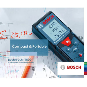 Bosch GLM4000 Laser Range Finder Digital Laser Distance Meter 40m Range High Precision Laser Tape Measure Measurement Tools