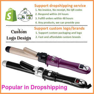 1.1/1.25inch Rotating Curling Iron Curling Wand Automatic Hair Curler 30s Instant Heat Auto Hair Waver Hair Styling Irons