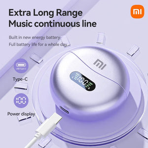 Xiaomi Wireless Bone Conduction HIFI Bluetooth 5.4 Earbuds Clip On Ear With Mic Digital Display Waterproof Sport Headsets 2024