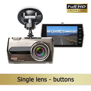 Car DVR 4 lnches Full HD 1080P Dual Lens Rear View Dash Cam Vehicle Camera Video Recorder Auto Motion Detector Reverse Image