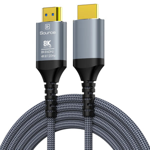 8K HDMI 2.1 Optical Fiber Cable 10M/15M/20M/30M Nylon Braided 48Gbps 4K120Hz 8K60Hz Compatible with Roku TV/PS5/PS4/HDTV/RTX3080