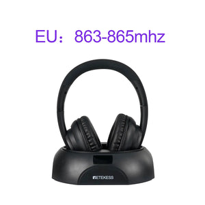 Wireless Headphone TV Watching Rechargeable Wireless Earphone with Transmitter Support Coaxial Fiber 3.5 AUX RCA