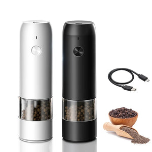 Grinders Herb Grinder Pepper Electric Salt and Pepper Grinder Food Crusher Kitchen Accessories Spice Black Tools Gadgets Dining - Stereotech