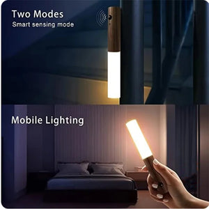 1pc Intelligent Human Body Induction Night Light LED Rechargeable Corridor Hallway Cabinet Wall Light Outdoor Emergency Light