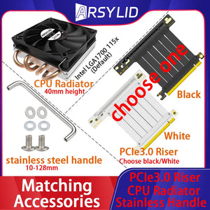 A09 3.8L ITX Chassis A4 HTPC Portable Computer PC Support PCIe 2.5' SSD Drive Mini IPC Flex PSU Case - Stereotech