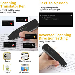 X5Pro Smart Voice Scan Translator Pen Real-Time Multi Language Translation Dictionary Pen Offline/WIFI/Mobile Hotspot Method