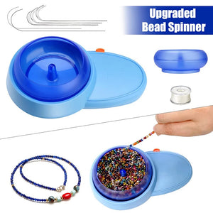 Electric Bead Spinner Kit Fast Beader Connection Machine Loader With Needles Adjustable Speed DIY Threading Hand Seed Bead Tools