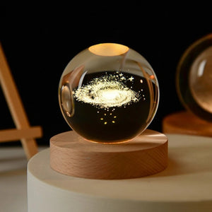 LED Crystal Ball Table Lamp USB Night Light 3D Moon Planet Galaxy Decor for Home Table Lamp Party Toys for Kids Adult Xmas Gifts