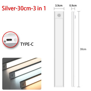 10-60cm LED Ultra Thin Lights Motion Sensor night light Wireless Under Cabinet Lights For Kitchen Closet Cabinet Lighting