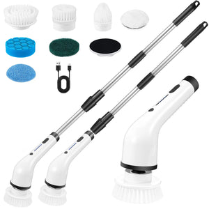 8in1 Multi-functional Electric Cleaning Brush Up to 420RPM Powerful Cleaning Scrubberfor Kitchen Bathroom Toilet Sink Cleaning