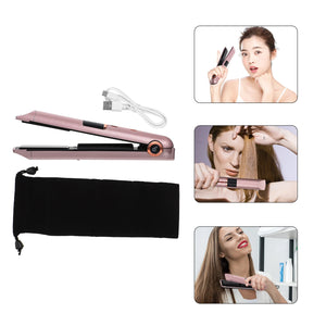 Hair Straightener Curling Iron Travel Rollers Curlers Mini Wand Abs Irons Wireless - Stereotech