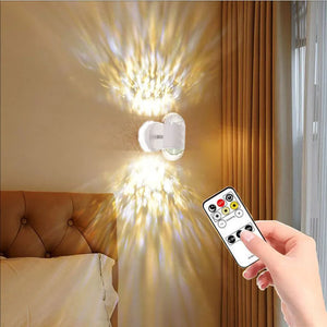 RGB Projection Night Light Wave Projector Light Gradual Water Lamp with Remote Control for Home Room Party Holiday  Decor Light