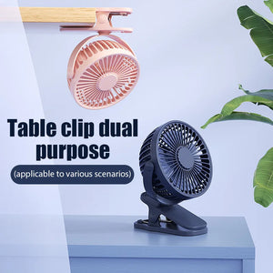 360 Degree Rotation Adjustable Clip-on Fan