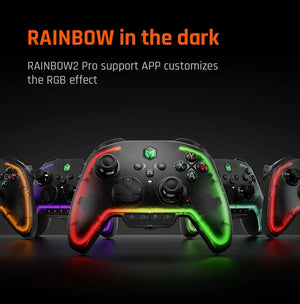 BIGBIG WON Wireless Controller, Rainbow 2 Pro PC Controllers 6-axis Gyro Senso PC/ Switch/ANDROID/IOS