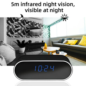 Wireless network mini clock camera 1080P WiFi infrared night vision high-definition home protection security video camera