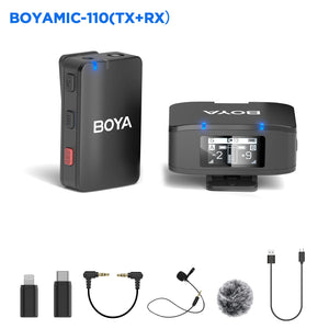 BOYA BOYAMIC Wireless Lavalier Lapel Microphone for iPhone Android Smartphone ipad Cameras YouTube Broadcast Live Streaming Vlog