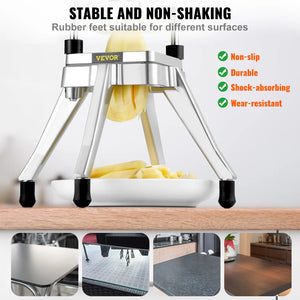 VEVOR Commercial Vegetable Fruit Dicer Cutter Potato Slicer Chopper 4 Blades & Tray Manual Cutting Machine home appliance