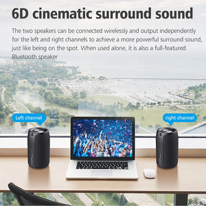 ZEALOT S32 Portable Bluetooth Speaker Wireless Subwoofer 3D Bass Stereo Support Microphone Micro SD Card AUX Play