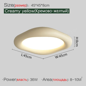 Led Bedroom Ceiling Lamp New Resin Cream Style Modern Minimalist Eye Protection Children's Room Lights Master Bedroom Lamps