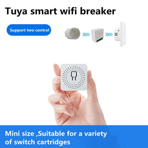 Tuya 16A MINI Wifi Smart Switch DIY 2-way Control Relay Timer For Smart Life Work With Alexa Google Home Yandex Alice