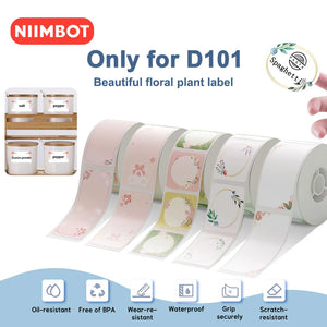 NiiMbot D101 Label Printer Sticker Rolls Water Proof Oil Proof Easy To Remove Circle Thermal Labels Round Color Sticker Rolls - Stereotech