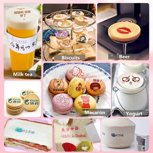 Mbrush Mini Food Color Printer Portable Handheld Inkjet Cake Bread Coffee Printer DIY Wireless Wifi Print Pen Baking Print Cube