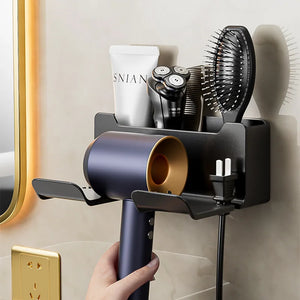 1pcBathroom Shelf Dryer Cradle Wall Shelves Hair Dryer Holder Shower Hairdryer Organizer Box Toilet Blower Holder Shelf Bathroom