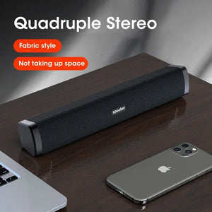 4D Wired Computer Speaker Bar Stereo Sound Subwoofer For Macbook Laptop Notebook PC Music Player PC Soundbar Loudspeaker