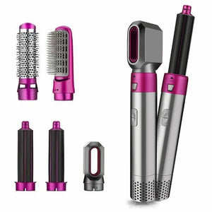 5-In-1 Hair Curler Heat Comb Automatic Suction Styling Comb Hair Straightener Heat Machine Leafless Hairdryer Styling Tool