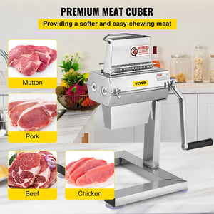 VEVOR Meat Tenderizer Machine 5Inch Cutting Width Stainless Steel Manual Steak Pork Chop Tender Meat Loose Needle Kitchen Gadget