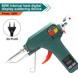 110V/220V 80/120W Manual Soldering Iron Tip Tin Gun Internal Heat Electric Tin Welder Welding Machine Solder Gun Tool Set