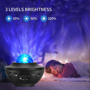 Star Projector, Galaxy Projector for Bedroom, Music Speaker Sound Activated Remote Control/Timer, Starry Night Light Projector