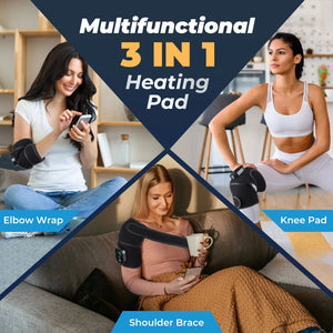 Wireless Heating Knee Brace Multifunctional Heated Shoulder and Elbow Hot Compress Device 6-speed Keep Warm with Digital Display