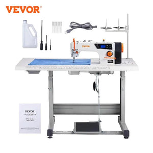 VEVOR Industrial Sewing Machine 550W Servo Motor and Table Stand 5000s.p.m Heavy-duty Lockstitch Sewing Machine Control Panel