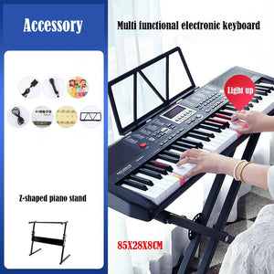 61 Keys Electronic Pianos Portable Professional Piano Keyboard Musical Instrument for Children Beginners Multi Functional