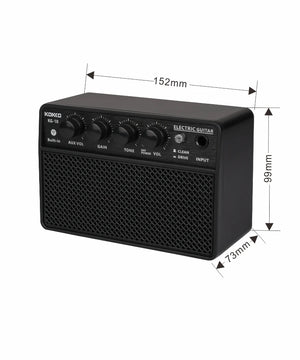 KOKKO 10W Small Electric Guitar Amp Mini Portable Guitar Practice Speaker Rechargeable Portable Practice Audio Guitar Amplifier