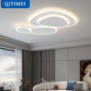 Modern Led Chandelier Lights Indoor Lighting For Living Bedroom Study Room White Fixtures Dimmable AC90-260V Home Decoration