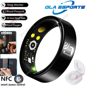 2024 NFC Ceramics Smart Ring IPX8 Waterproof Fitness Tracker Intelligent Heart Rate Blood Pressure Monitor Smart Rings Men Women