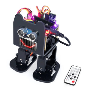 Freenove Bipedal Robot Kit for Raspberry Pi Pico (W), LED Matrix, Obstacle Avoidance, RGB Lights, Buzzer, Speaker, Remote, App