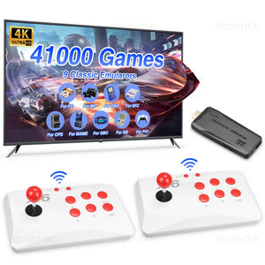 Arcade Video Game Console with Double Arcade Joysitck HD TV Game Stick Built-in 41000+Games 128G For MAME/Sega/PS1/ATARI/GBA